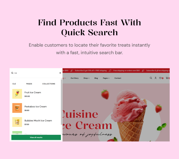 Find Products Fast with Quick Search