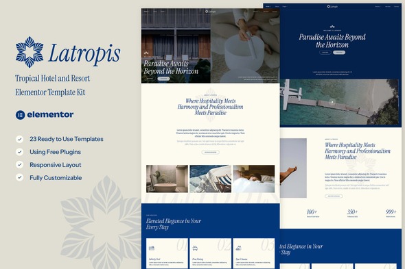 Latropis - Tropical Hotel & Resort Elementor Template Kit