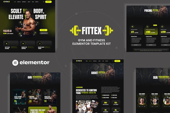 Fittex - Gym & Fitness Elementor Template Kit