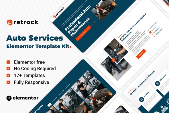 Retrock - Car Repair & Auto Service Elementor Template Kit