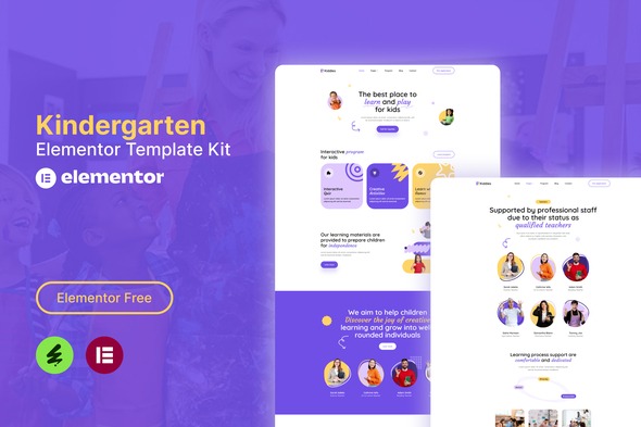 Kiddies - Kindergarten Elementor Template Kit