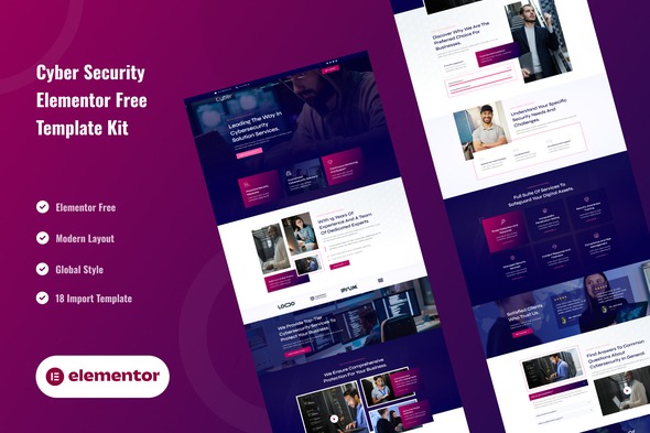 Sybergad - Cybersecurity Services Elementor Template Kit