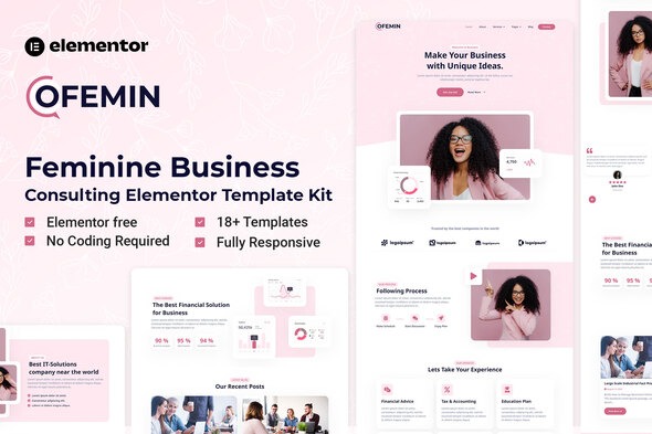 Ofemin - Feminine Business Consulting Elementor Template Kit