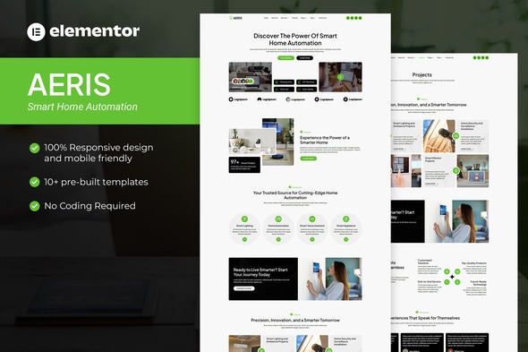 Aeris - Smart Home Automation Elementor Pro Template Kit