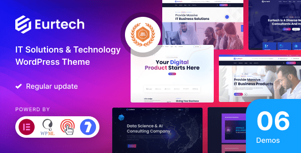 Eurtech - IT Solutions & Technology WordPress Theme + RTL