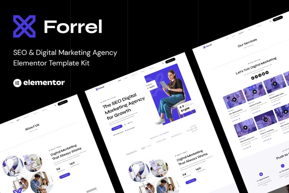 Forrel - SEO & Digital Marketing Agency Elementor Template Kit