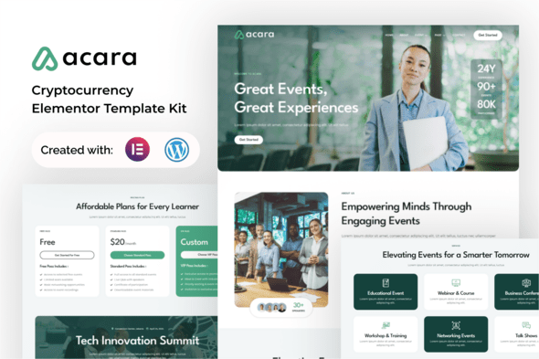 Acara - Event and Conference Elementor Template Kit