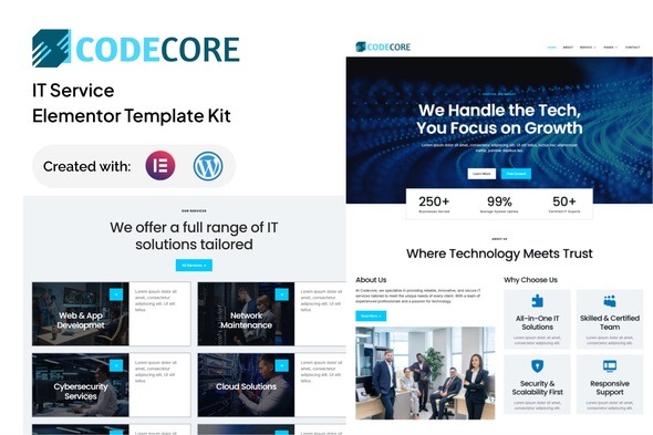 Codecore - IT Service Elementor Template Kit