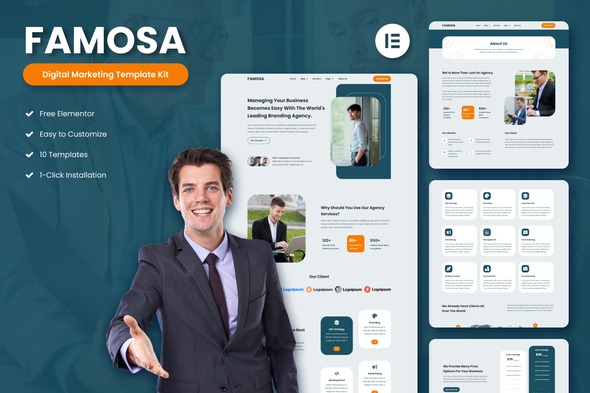 Famosa - Digital Marketing Agency Elementor Template Kit