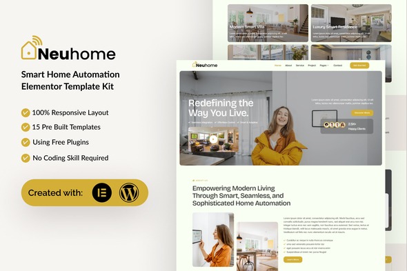 Neuhome - Smart Home Automation Elementor Template Kit