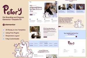 Petory - Pet Boarding & Daycare Elementor Template Kit