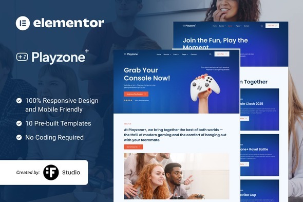 Playzone – Game Rental & Device Care Elementor Template Kit