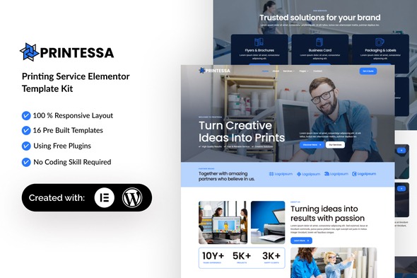Printesa - Printing Services Elementor Template Kit