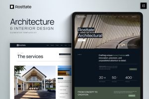 Rosttate - Architecture & Interior Design  Elementor Template Kit