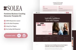 Solea - Feminime Business Coaching Elementor Template Kit