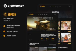 Zorion - Mining & Industry Elementor Template Kit