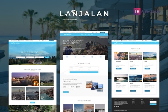 Lanjalan - Tour & Travel Elementor Template Kit