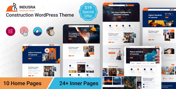 Indusra - Construction WordPress Theme