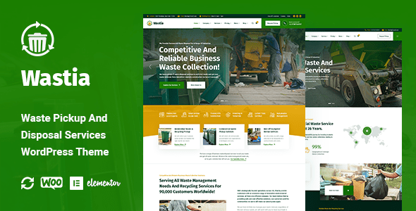Wastia - Waste Pickup And Disposal Services WordPress Theme