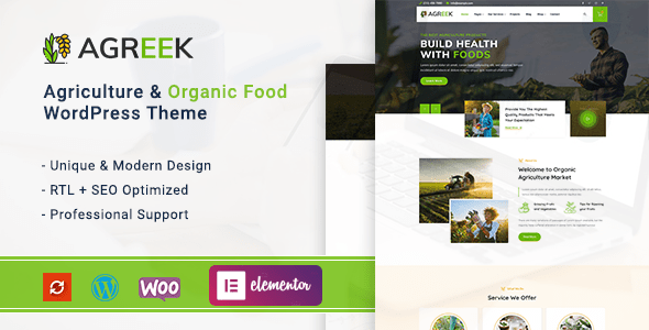Agreek - Agriculture & Organic Food WordPress Theme