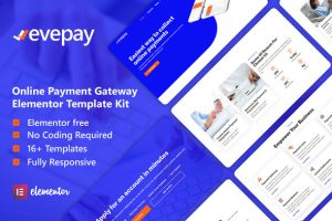 Evepay - Online Payment Gateway Elementor Template Kit
