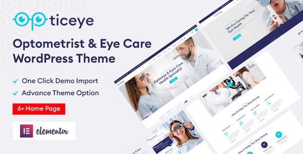 Opticeye - Optometrist & Eye Care WordPress Theme