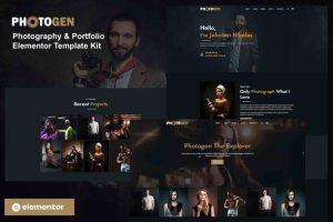 Photogen - Photography & Portfolio Elementor  Pro Template Kit